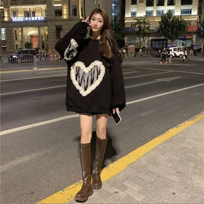 Felpe Donna Stampa animalier Minimalismo Flessibile Elegante Split Hipster Hiphop Mezza zip Ragazze stagionali Raglan fumé Rosso Scollo a V