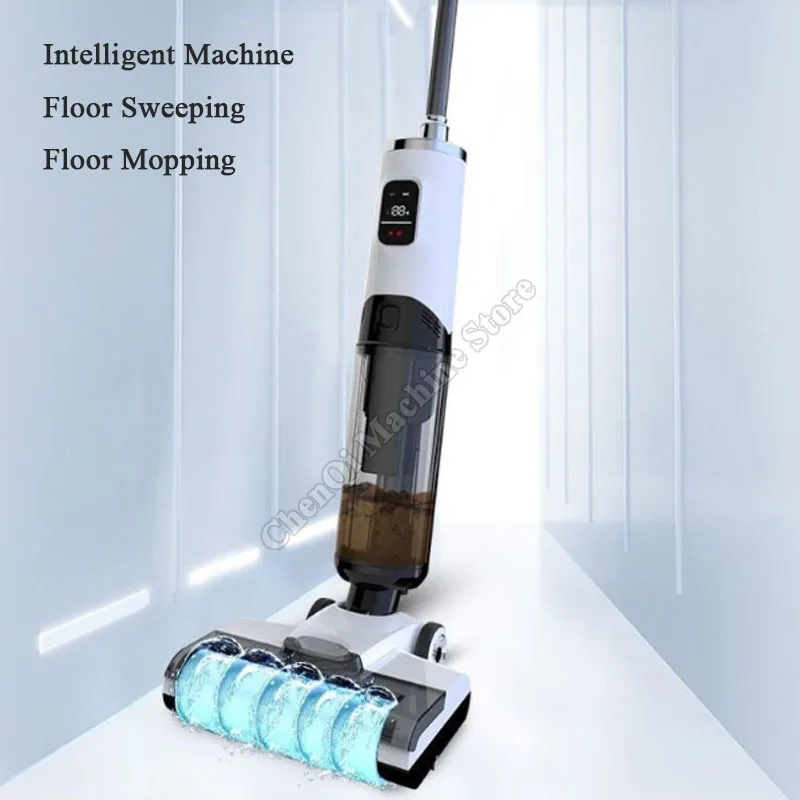 걸레질 기계 습식 건식 이중 목적 진공 청소기 흡입 걸레질 기능 가정용 무선 전기 바닥 스크러버