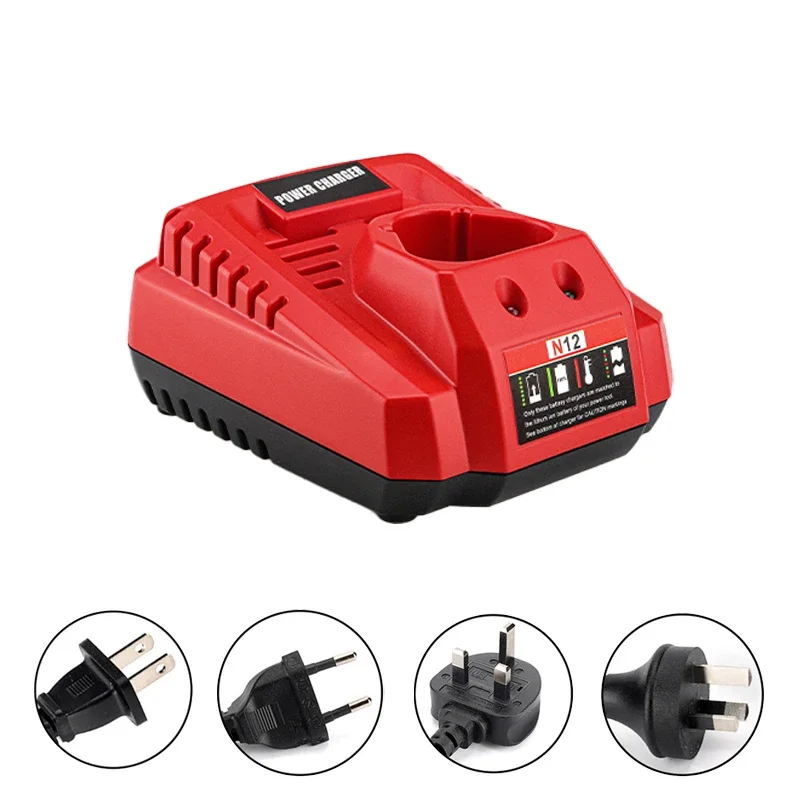 شاحن بطارية قابلة للشحن لميلووكي 12 فولت بطارية ليثيوم أيون 48-11-2401,48-11-2411,48-11-2440 12 فولت بطارية ليثيوم شاحن سريع
