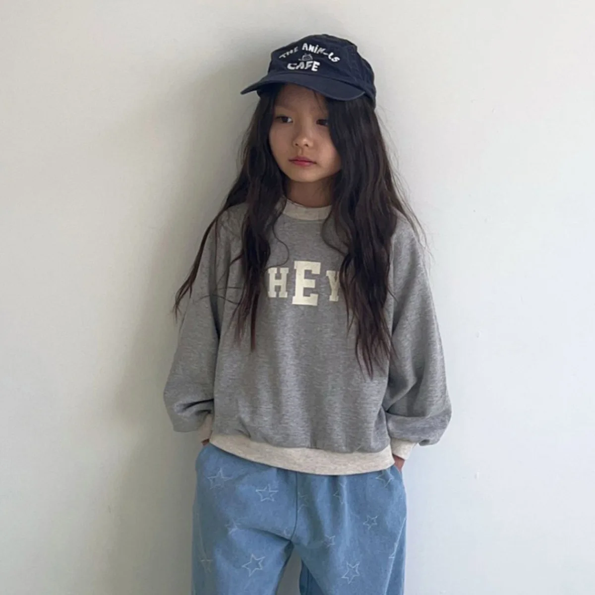 

2025 Autumn Toddler Kid Girls Sweatshirt Letter Printed Children Girls Pullovers Korean Fashion Loose Teenager 3-8Y Girls Tops