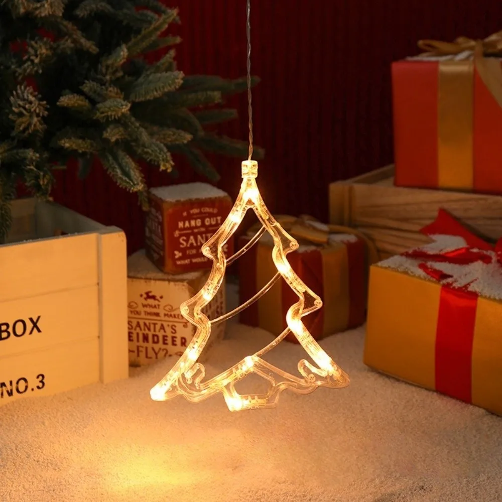 Suction Cup Design Christmas Window Lights Snowflake Hanging Christmas LED Light Christmas Decoration New Year Celebration