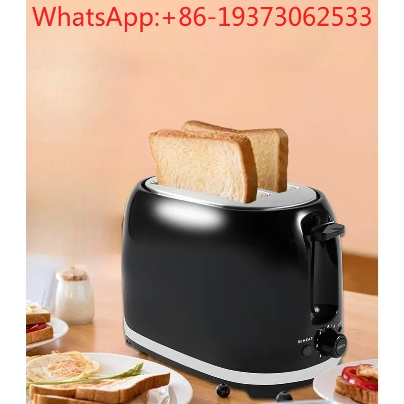 Household Bread Machine, Toaster, Bag, Breakfast Machine, Black, Automatic Outlet, Toaster, Double-sided.