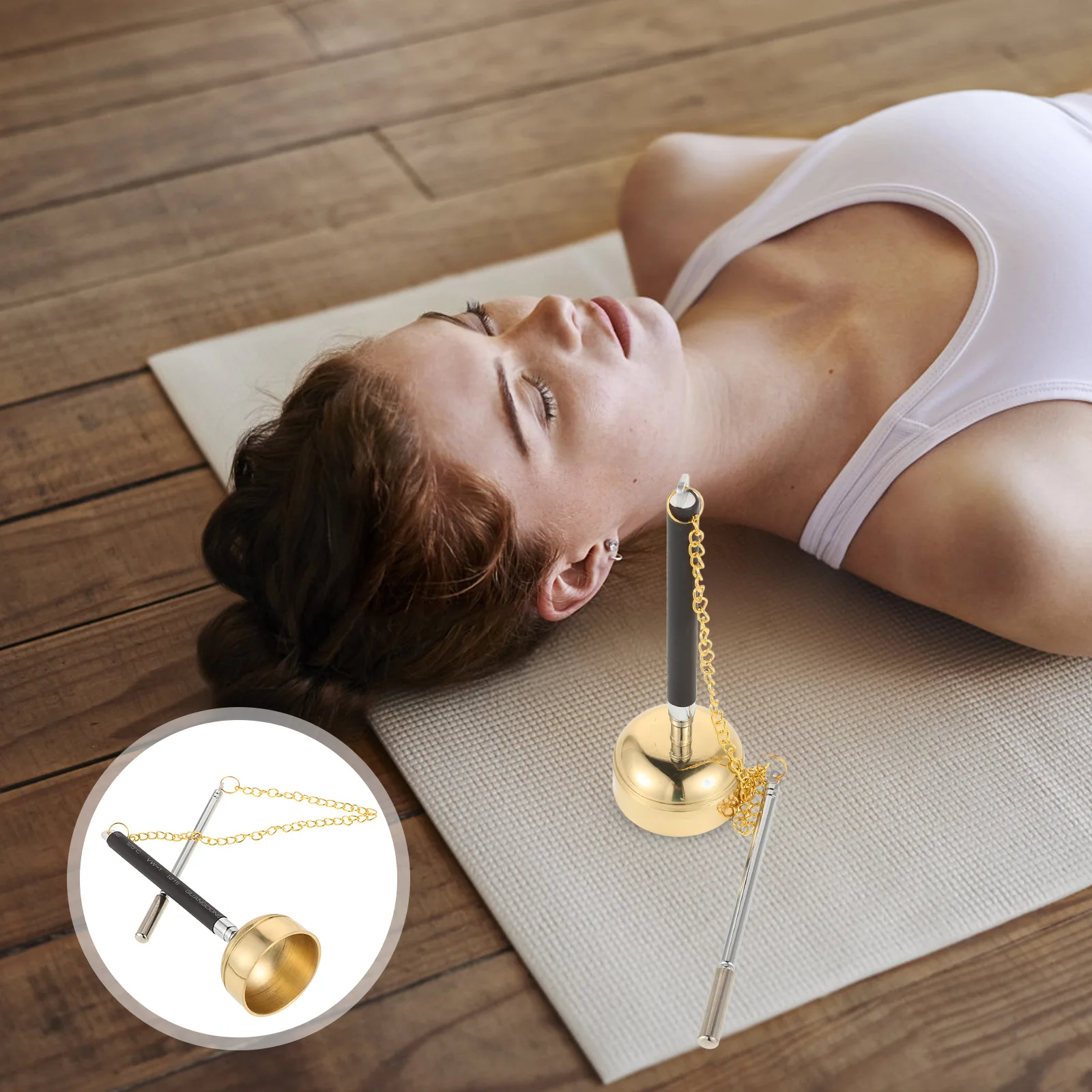 

Copper Buddhist Ritual Instrument Sturdy Harmonious Sound For Temple Ceremonies Metal Music Chime Temple Supply