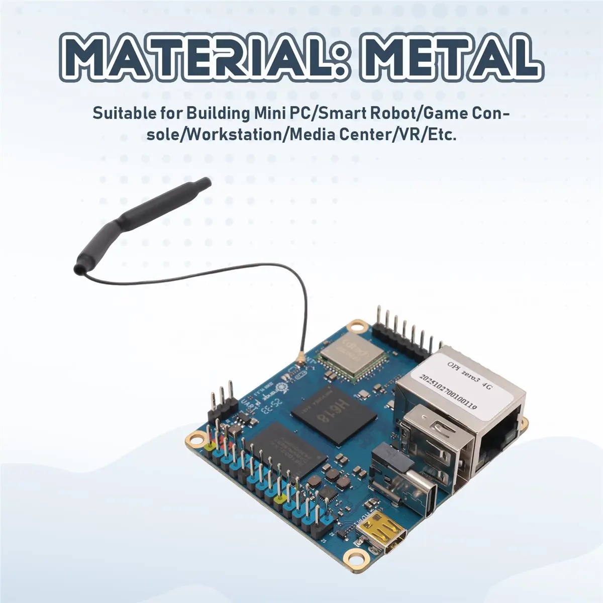 

(ABDH) Для Orange Pi Zero 3 4 ГБ ОЗУ, одноплатный компьютер с чипом Allwinner H618, Wi-Fi, LPDDR4, Gigabit, плата для разработки Zero 3 4 ГБ
