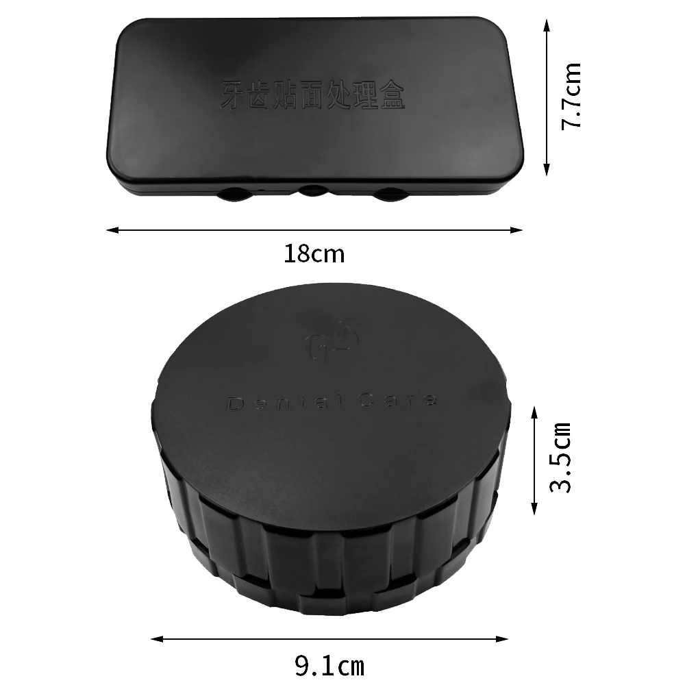 Fornir dentystyczny Pudełko na zęby Wszystkie okleiny ceramiczne Etui do przechowywania protez Przenośna aranżacja Uchwyt do czyszczenia Czarny
