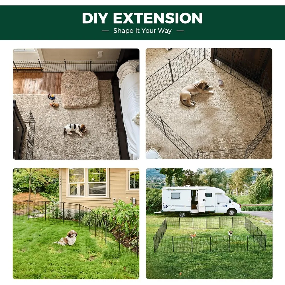 Cão 24 polegadas 16 painéis para filhotes e cães pequenos, portátil para uso interno e externo