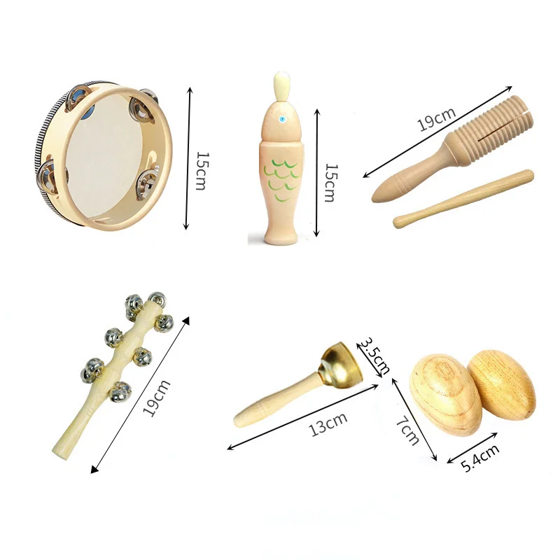 Sonajeros de madera para bebés, juego de agarre, juguete de dentición para niños, campana de cama, martillo de arena, juguete educativo, instrumentos musicales para niños