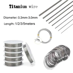 Titanium Wire DIY Material Diameter 0.2mm-3mm Length 1meter/2meter/3meter/5meter Pure Titanium Wire Hanging Tool