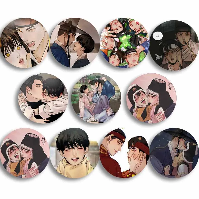 Korean Manhwa Painter of The Night Brooch Pin Yeon Seung Ho Baek Nakyum BL Manga Cartoon Badge Clothes Accessories Jewelry Gift