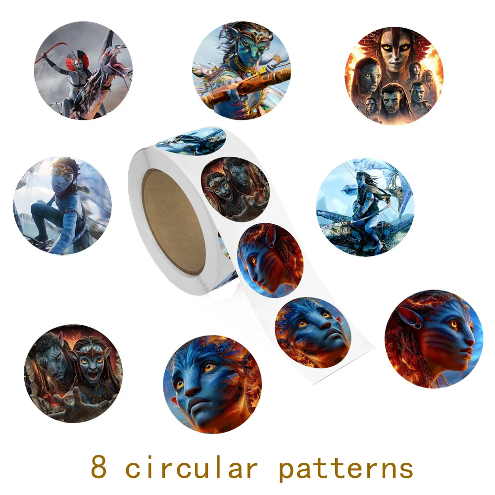 500 Stück/Rolle Disney Film Avatar 3 Aufkleber Rolle DIY Skateboard Laptop Gitarre Telefon Auto Siegel Label Aufkleber Dekoration Aufkleber