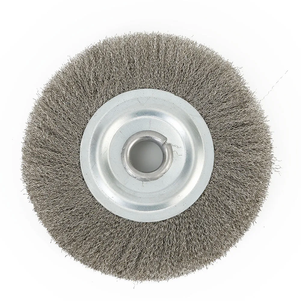 5inch 125mm Crimped Wire Wheel Brush Stainless Steel Bench Grinder Abrasive Tool 16mm Polishing Bench Grinder Rust Removal Tool