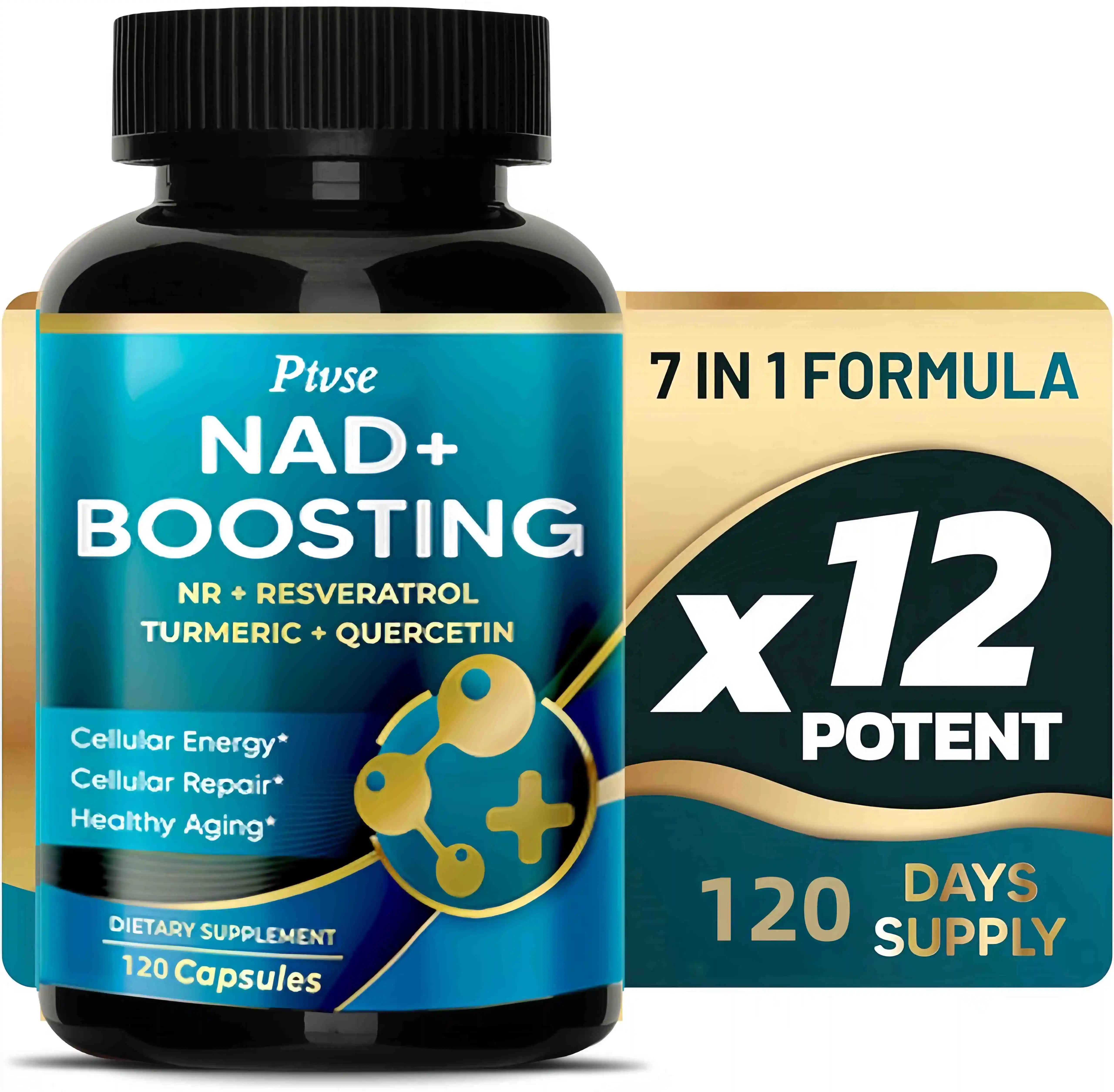 NAD+Enhanced 16550mg - x12 Strength NR+Resveratrol Turmeric+Quercetin - Cellular Energy, Cellular Repair, Healthy Aging