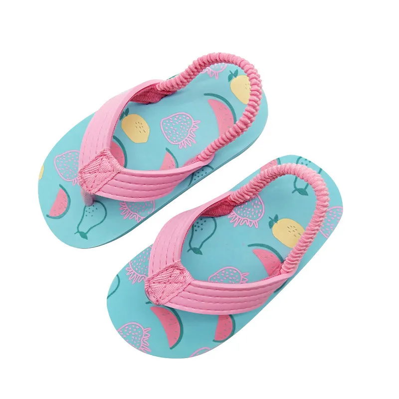 

2023Summer New Children's Slippers Flip-flops Boys Girls Beach Seasidebaby Beach Shoes EVA Soles Are Durable Light Fast Drying