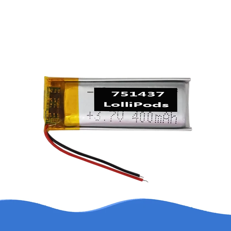 400mAh 751437 Battery For EDIFIER LolliPods Mini Airpods Handsfree Charging Box Case