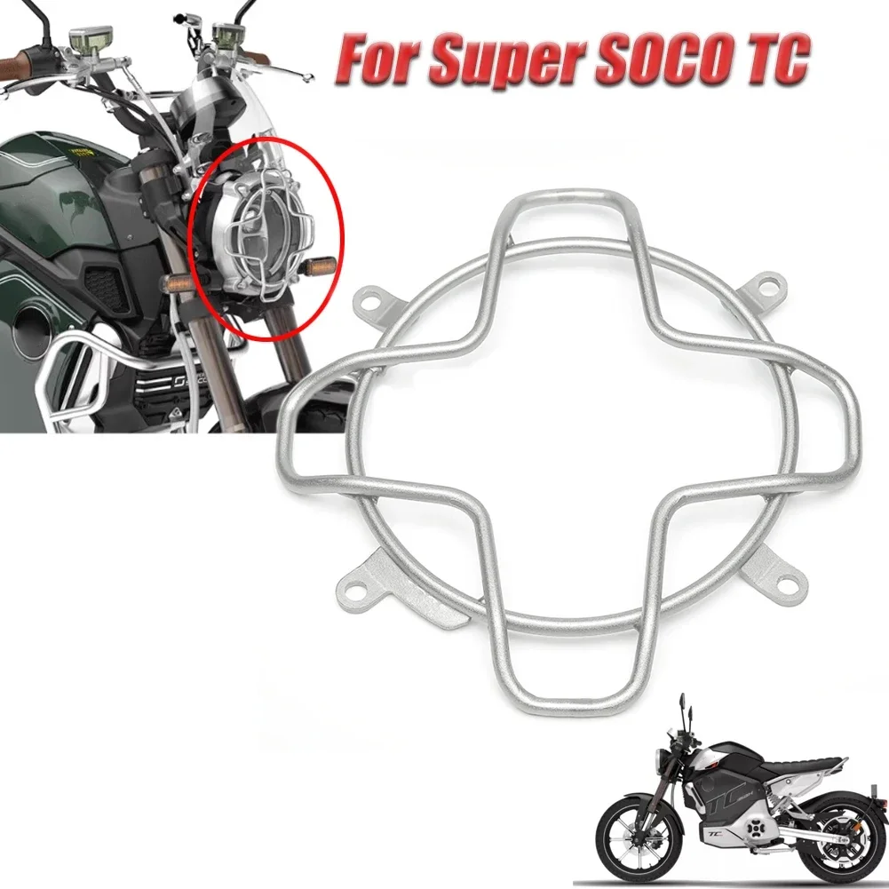 

For SUPER SOCO TC / TCMAX TC MAX Motorcycle Headlight Protector Holder Metal Grill Cover Guard