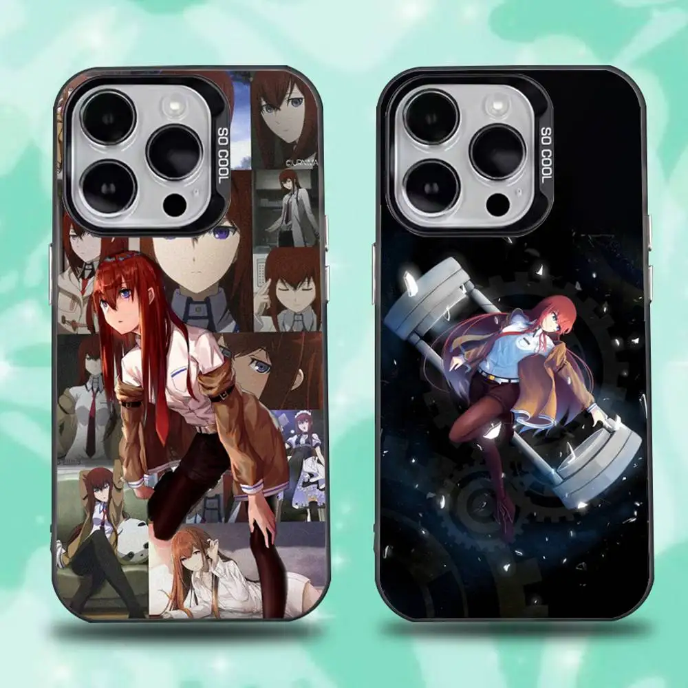 

Steins Gate Okabe Anime Phone Case For iPhone 16,15,14,13,12,11,Mini,Pro,E,SE4,XS,MAX Black Candy Matte Cover