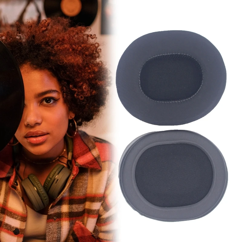 Almohadillas gel para los oídos, almohadillas espuma viscoelástica para auriculares HM5, cómodos cojines ovalados