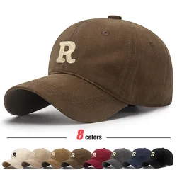 New Unisex Korean Version Big Head Circumference Three-Dimensional R Letter Cotton Thorn 3Dimensional Embroidered Baseball Cap