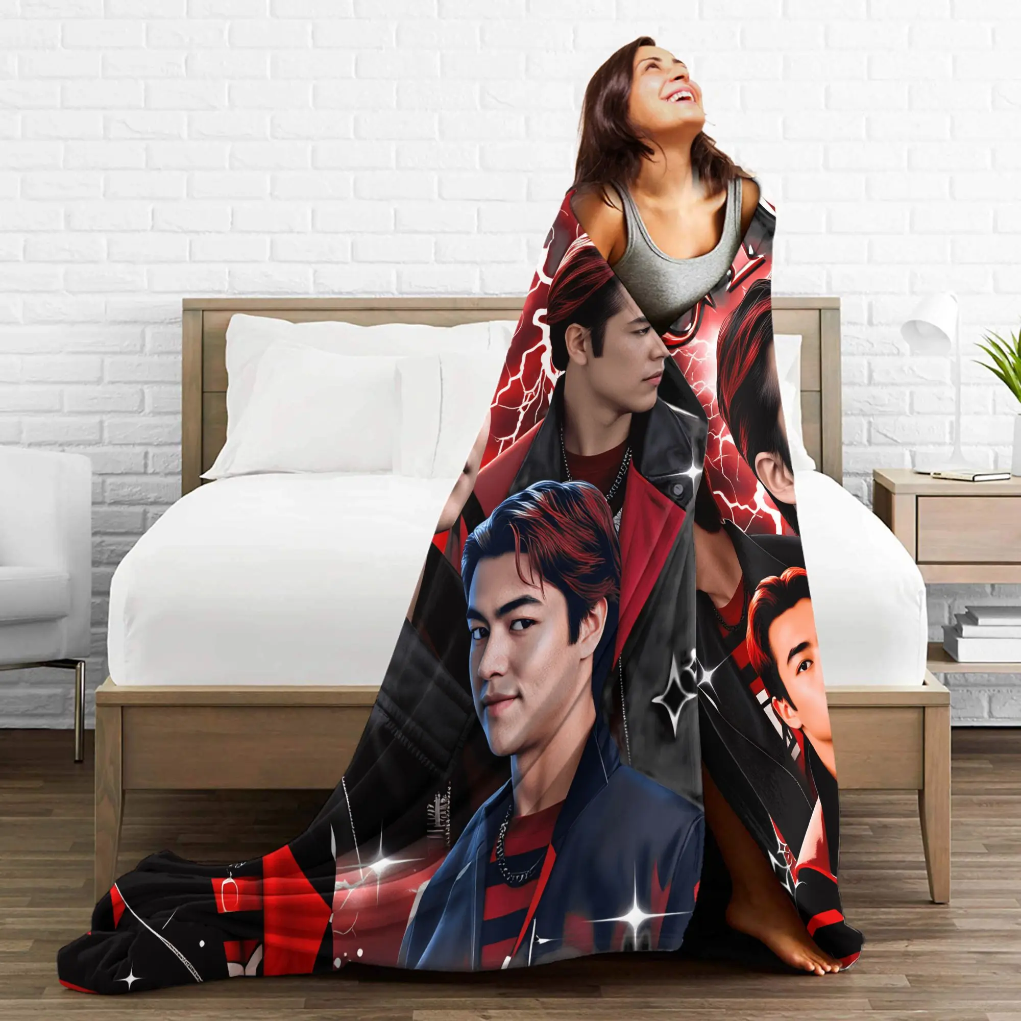 الكسالى 4 بطانية فيكتور لينة الجدة أفخم الفراش يلقي للفتيات الفتيان في الهواء الطلق الفانيلا المفرش غطاء السرير #4