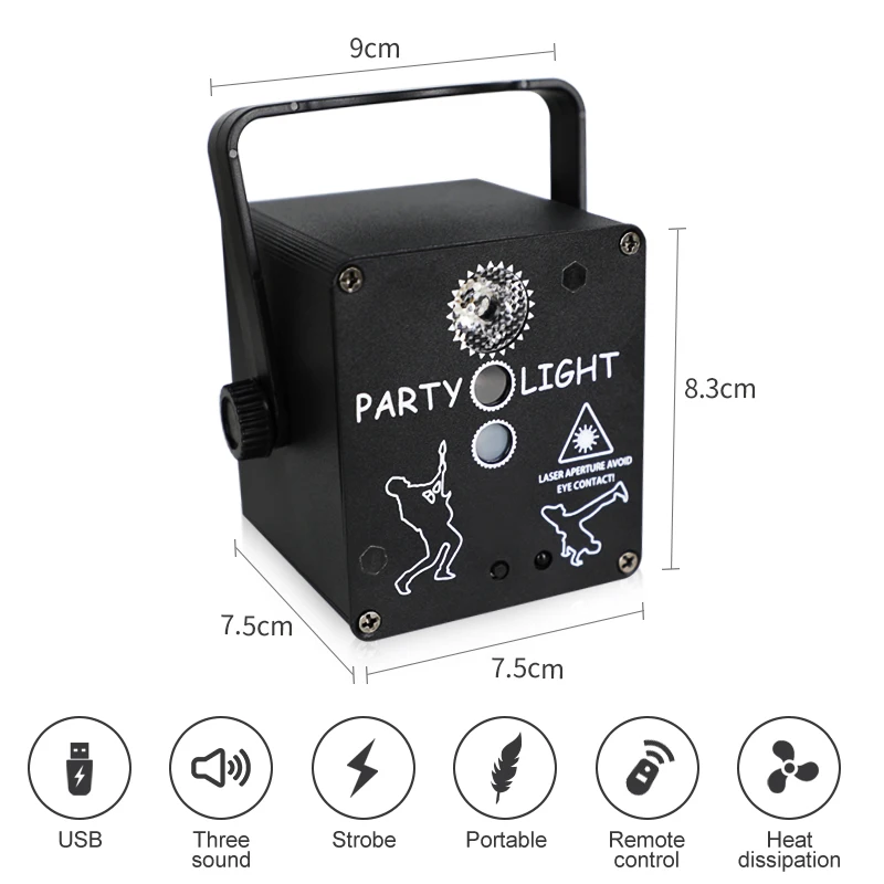 Proyektor Lampu Laser LED Interaktif 3-in-1 untuk DJ Klub Malam Pernikahan Kinetics Biru Lantai Dansa Peralatan Pesta Disko