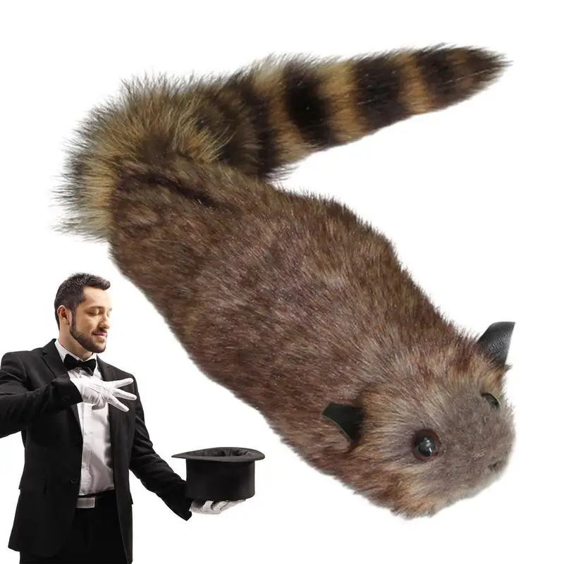 Raccoon Puppet Simulation Raccoon Magic Toy Funny Pranks Biting Hand Trick Toy Moving Raccoon Magic Trick Stage Magician Props