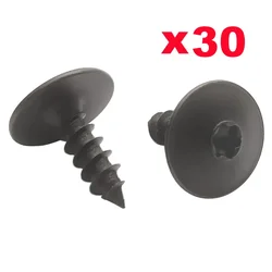 30Pcs 5mm Black Torx Screw Car Engine Under Cover Splash Guard Self-tapping Screws For Audi A4 A3 A5 A6 A7 A8 Q5 Golf Passat