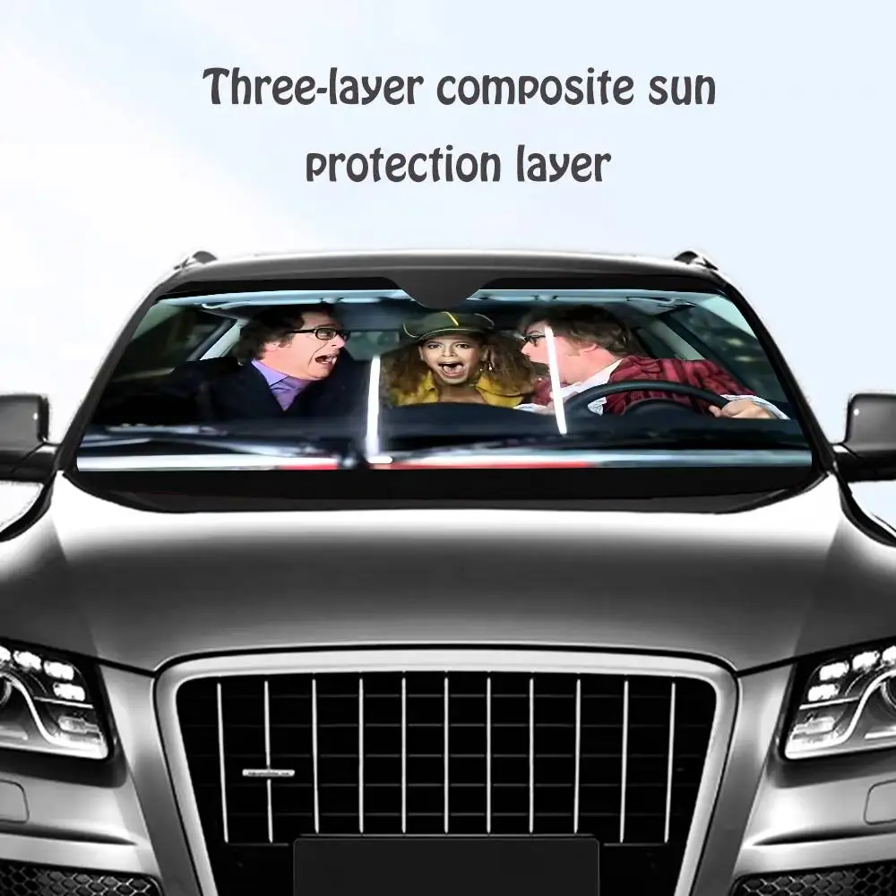 

Movie A-Austin Powers Driving Car SunShade Windshield Sun Shade Personalized Picture Block UV Rays Visor Protector