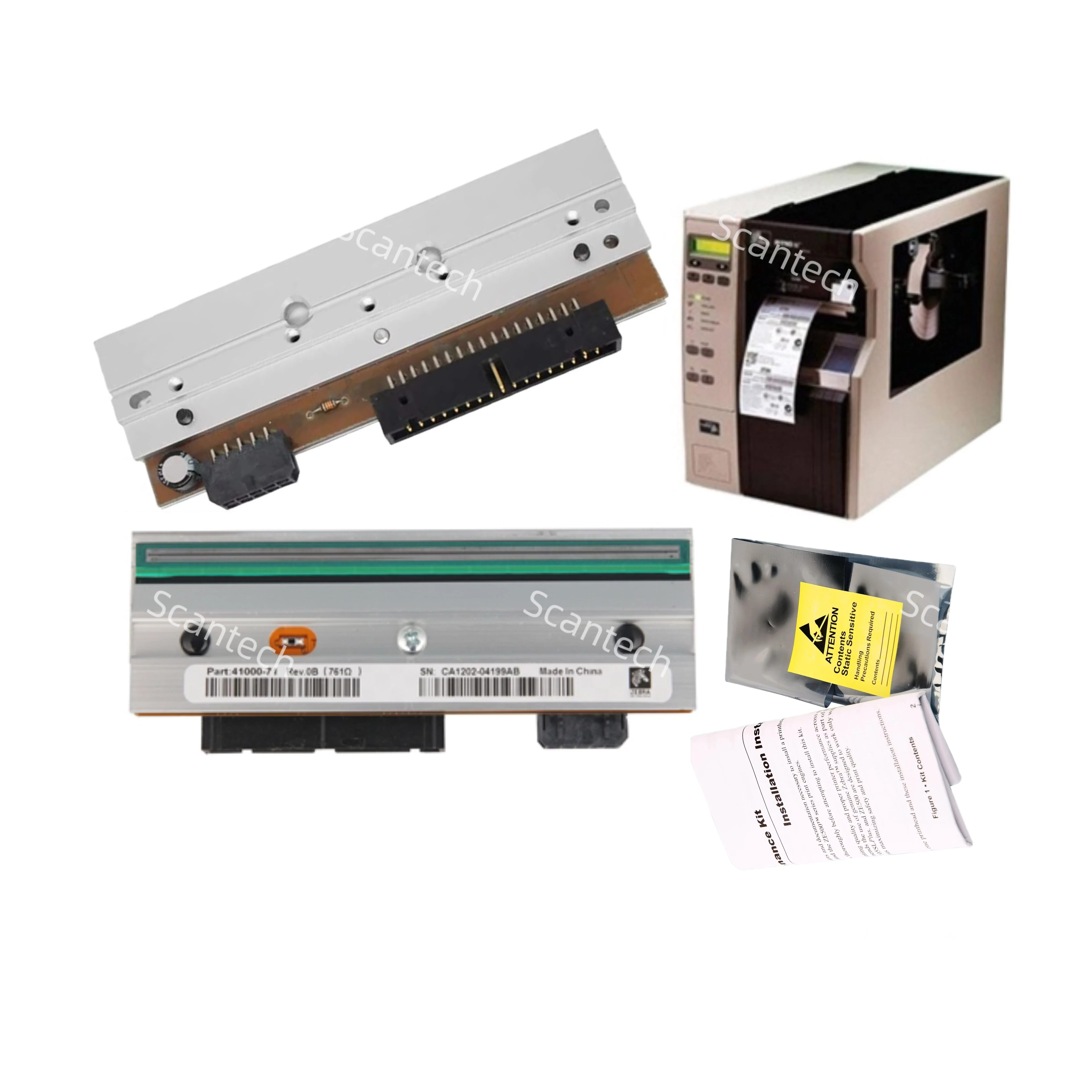 Cabeça de impressão térmica genuína 300DPI Zebra 110XI3 Plus G41001M Suprimentos para impressora