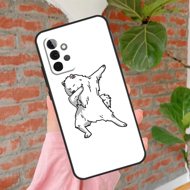 Cartoon Samoyed Dog Phone Case For Samsung Galaxy A55 A35 A25 A15 A52 A32 A12 A51 A71 A13 A33 A53 A14 A34 A54