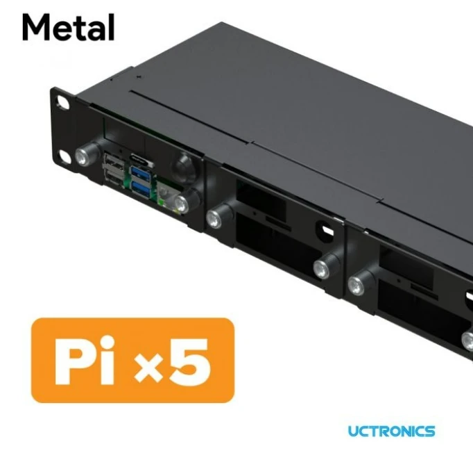 Gabinete completo de montagem em rack UCTRONICS Raspberry Pi versão 2.0 com funcionalidade PoE,