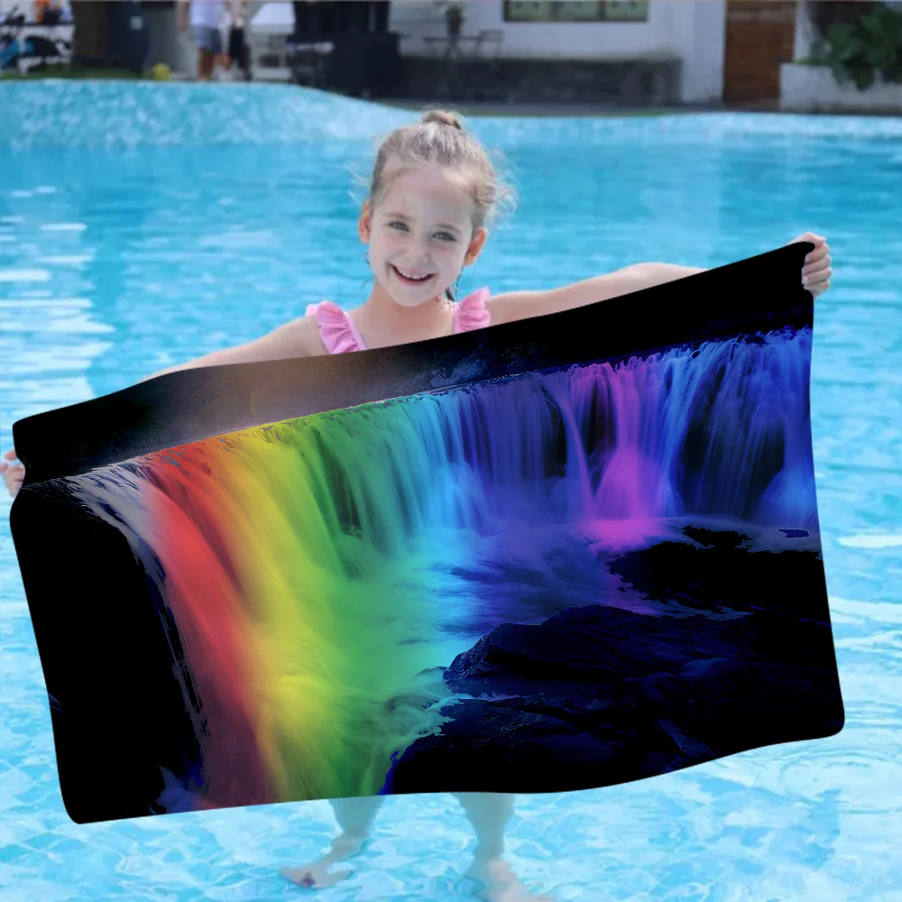

Rainbow Big Microfiber Beach Towels Quick Dry Towel Sand Beach Towels Pool Towel For Travel Swim Pool Yoga