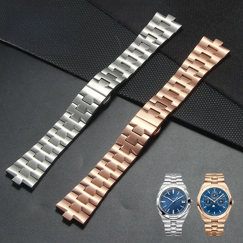 24x7 24x8mm Waterproof Sweatproof Durable Excellent Solid Steel Watchband for Vacheron Constantin Overseas 47040 VC47450 P47040
