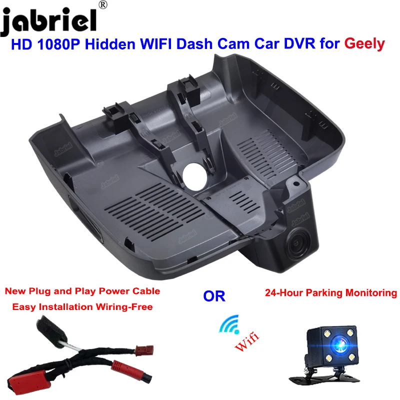 

Jabriel Wifi HD 1080P Car DVR 24H Parking Monitor Video Recorder For 2021 2022 2023 Geely Tugella Xingyue S FY11 Dash Cam Camera