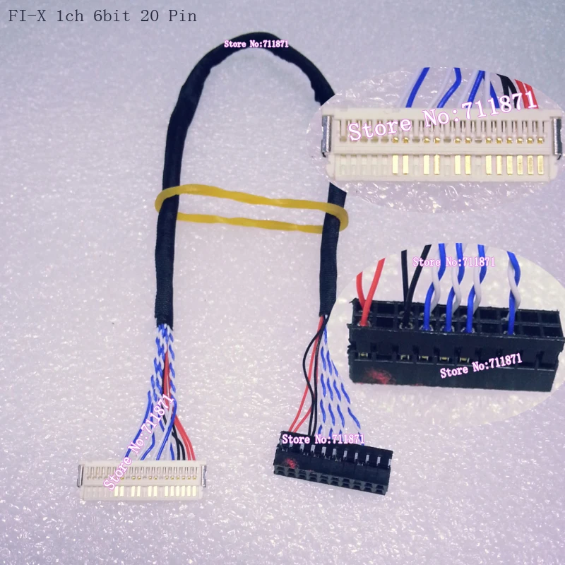 LVDS 1ch 6bit FI-X LCD Screen Cable FIX 20Pin Single Six 6 LCD Screen Line FIX-20P-D6 Screen Wire 20P Usually use screen line