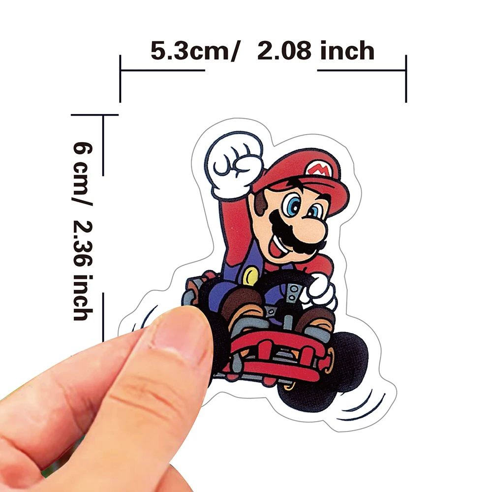10/30/60pcs Super Mario Bros Anime Game Stickers Funny Cartoon Sticker DIY Water Bottle Phone Luggage Decoration Decals Kids Toy