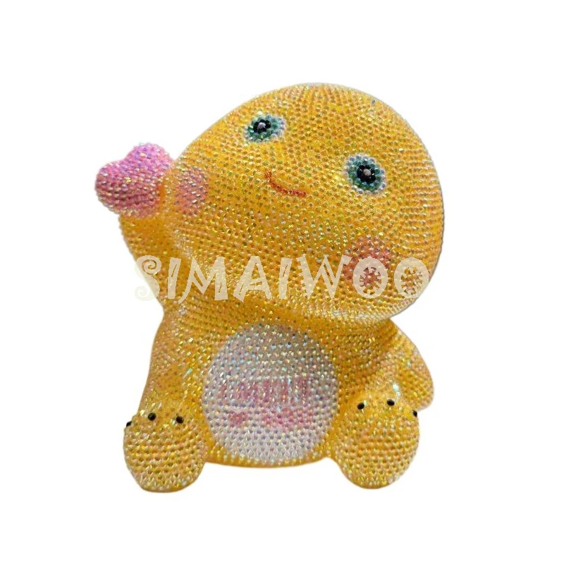 DIY Diamond Rhinestone Dinosaur Statue Blinged Cartoon Coin Storage Handmade Mosaic Embroidery Kids Christmas Birthday Gift