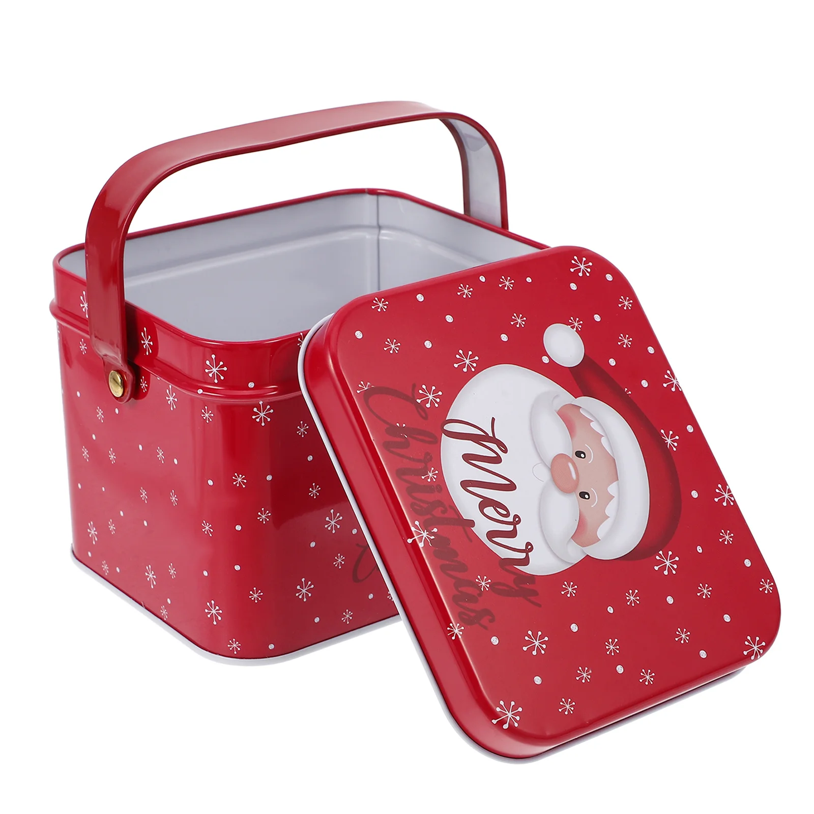 

Christmas Tin Box Holiday Candy Storage Container Metal Cookie Jar For Party Favors Gift Biscuits Tin Decorative Jars