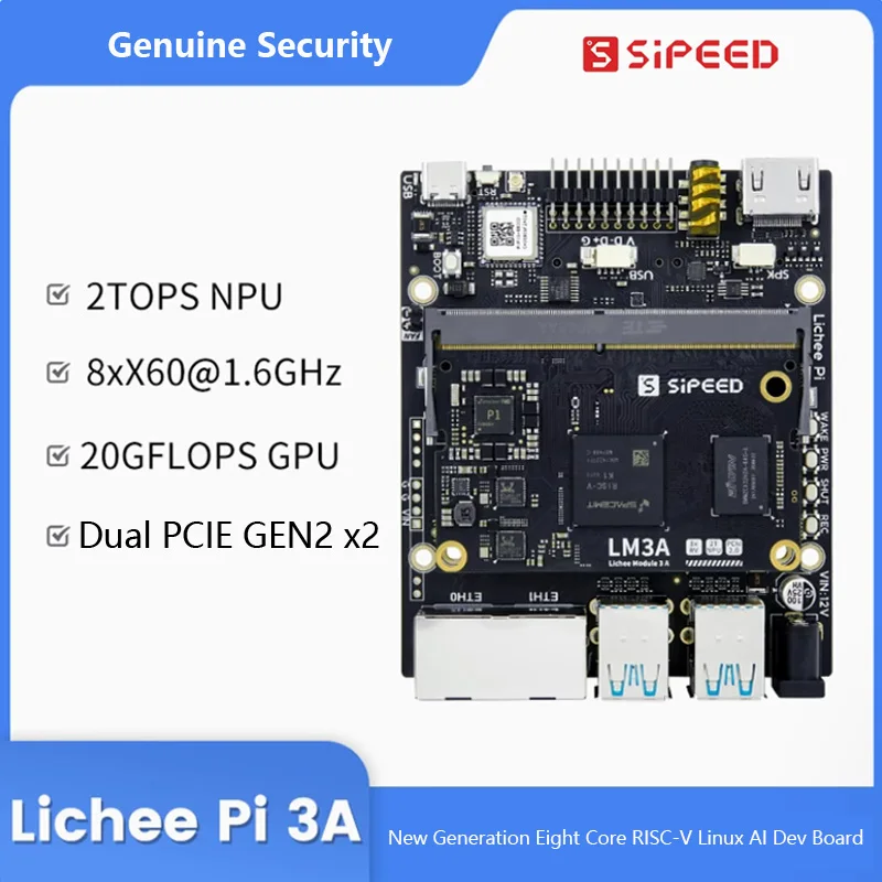 

Sipeed LicheePi 3A K1, Linux Dev Board,SBC Eight core 2T NPU RISC-V