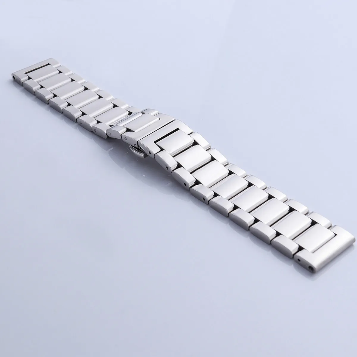 18Mm Stainless Steel Watch Band Vacuum Electroplated Scratch-Resistant Ergonomic Seamless Design Easy Install High-End Chic
