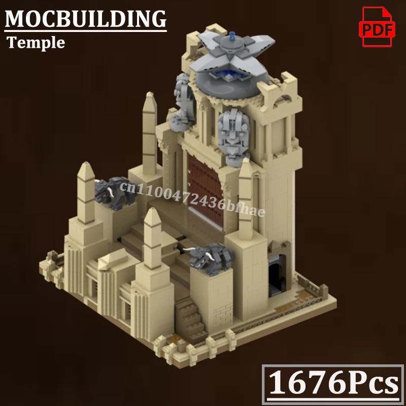 

Temple Blocks Model MOCBUILDING Ghost Hunting Team Buildings Construction Shelf Decoration Desktop Bricks Toys Gift