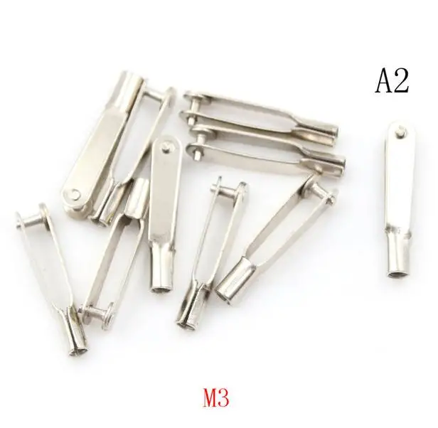 10-30PCS M2 M3 Metal Chuck Pushrod Connector Servo Linkage Clevis&Coupler Iorn Clip DIY Spare Parts for RC Aircraft Pull Rod