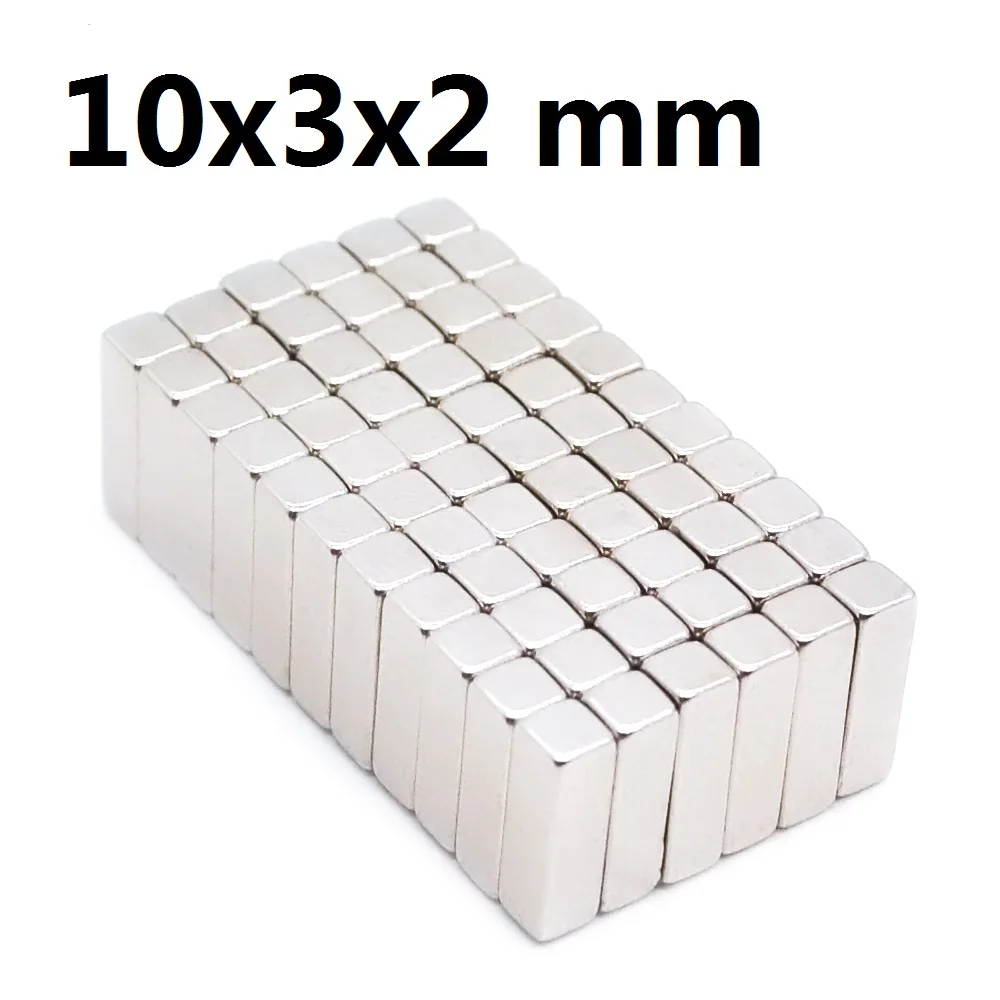 Magnets10x2x2 10x3x2 10x4x2 10x5x1 10x8x2 mm  N35 Strong Square NdFeB Rare Earth Magneet Neodymium Magnets N35 Powerful Aimants