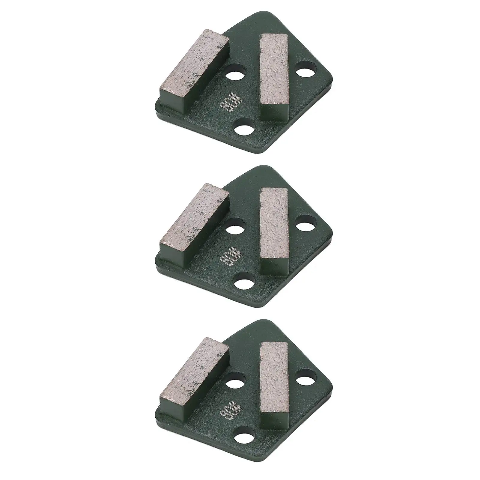 Trapézio Piso de Concreto Moagem Bloco Diamante Bloco de Moagem, Corte Aggreesive, 2 Longos Dentes Verde, 80 #, 3Pcs