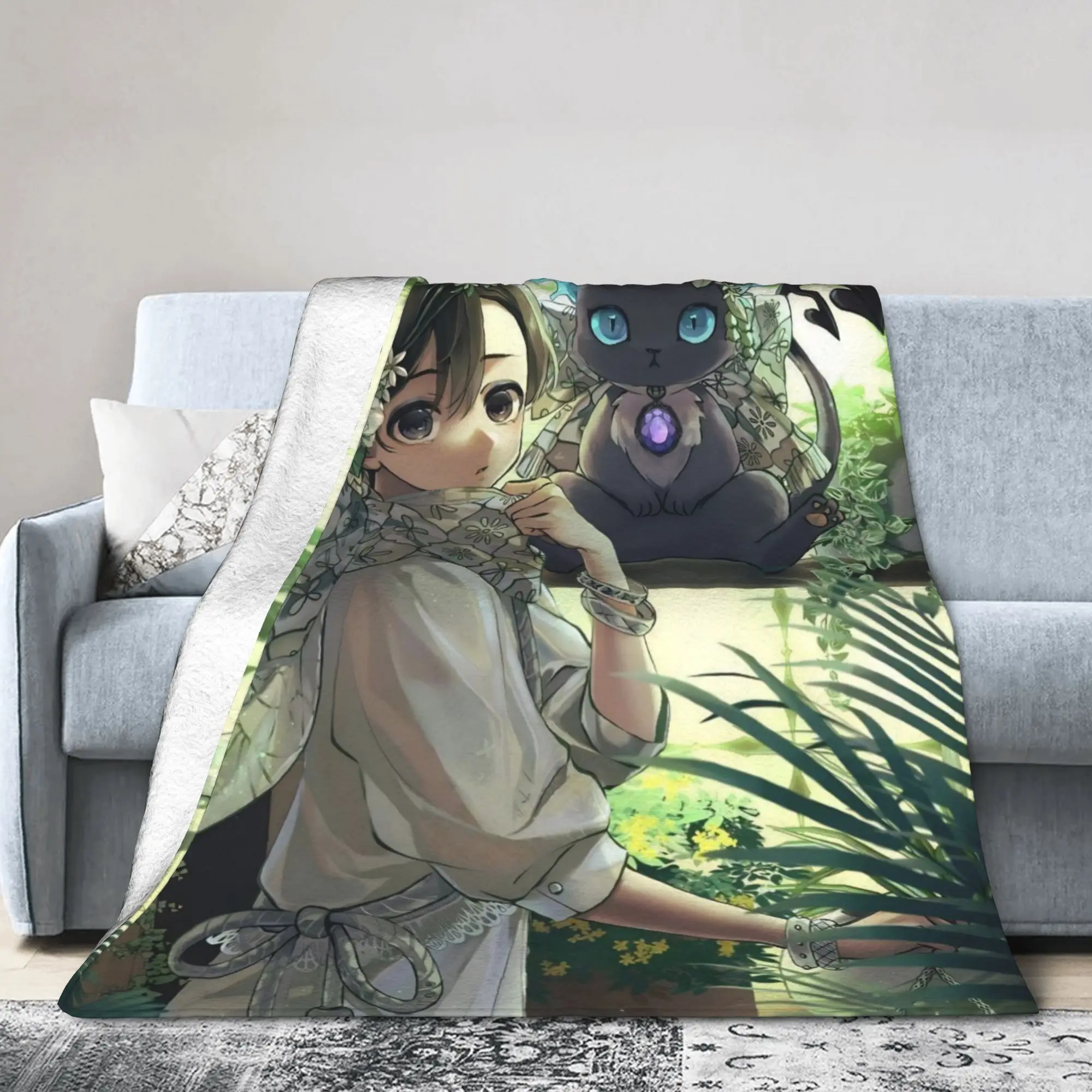 T-Twisteds Game W-Wonderlands Fleece Blankets Cartoon Anime Game Customized Throw Blanket for Home 125*100cm Rug Piece