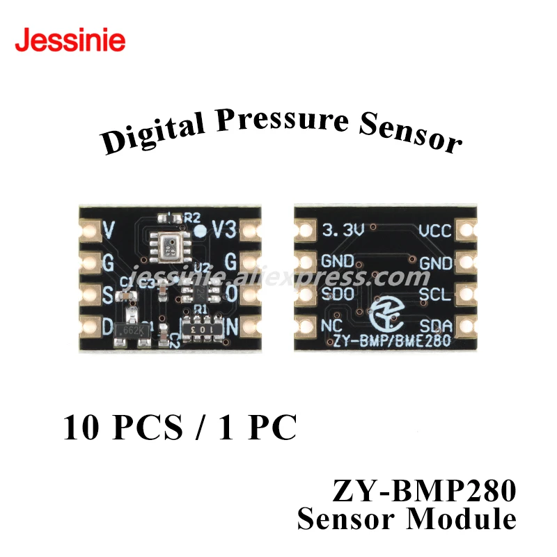 10pcs/1pc ZY-BMP280 Digital Pressure Sensor Atmospheric Pressure with High Precision Temperature Measurement Module