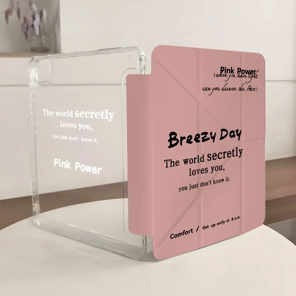 Simple Personalized English Premium Pink For iPad Pro Air 13 11 M5 M4 M3 M2 2 1 11th A16 12.9