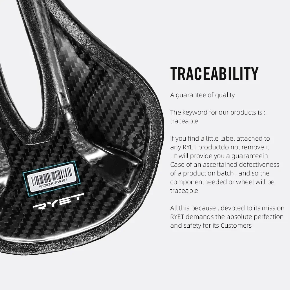 

RYET T1000 Full Carbon Bicycle Saddle 143/155MM Ultralight 135g Road MTB Racing PU Soft Seat Cushion Seating Cycling Accessories