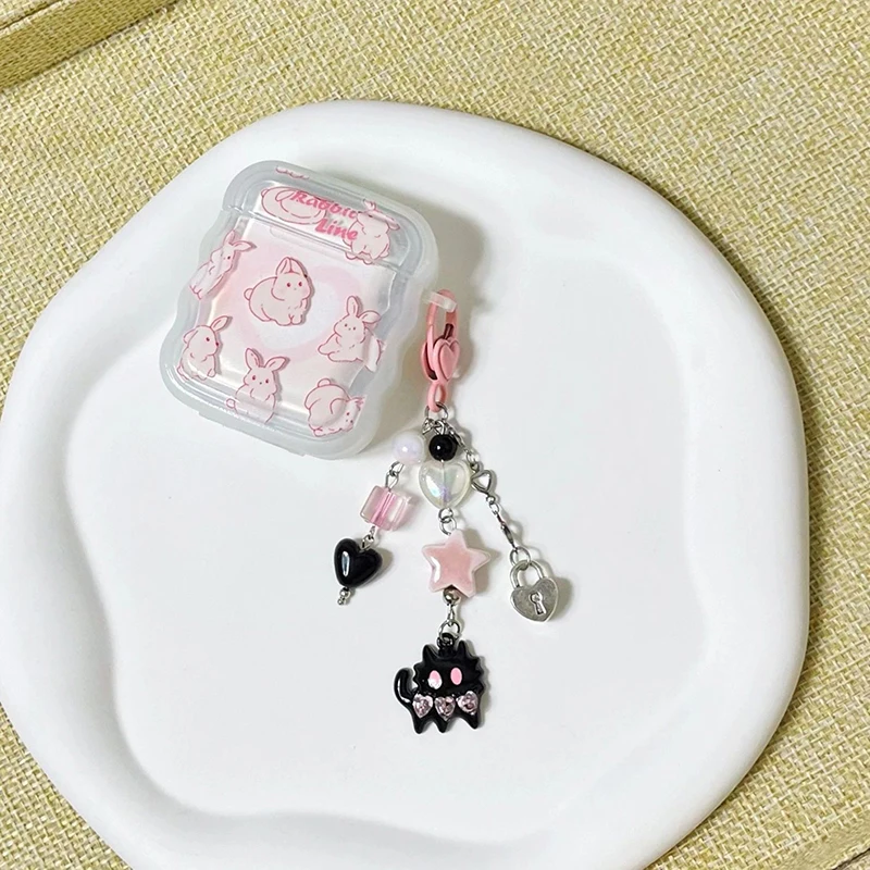 Y2k süße Katze Perlen Handy Lanyard koreanischen Schmetterling Bowknot Telefon kette für Mädchen Handy Charm Schlüssel bund