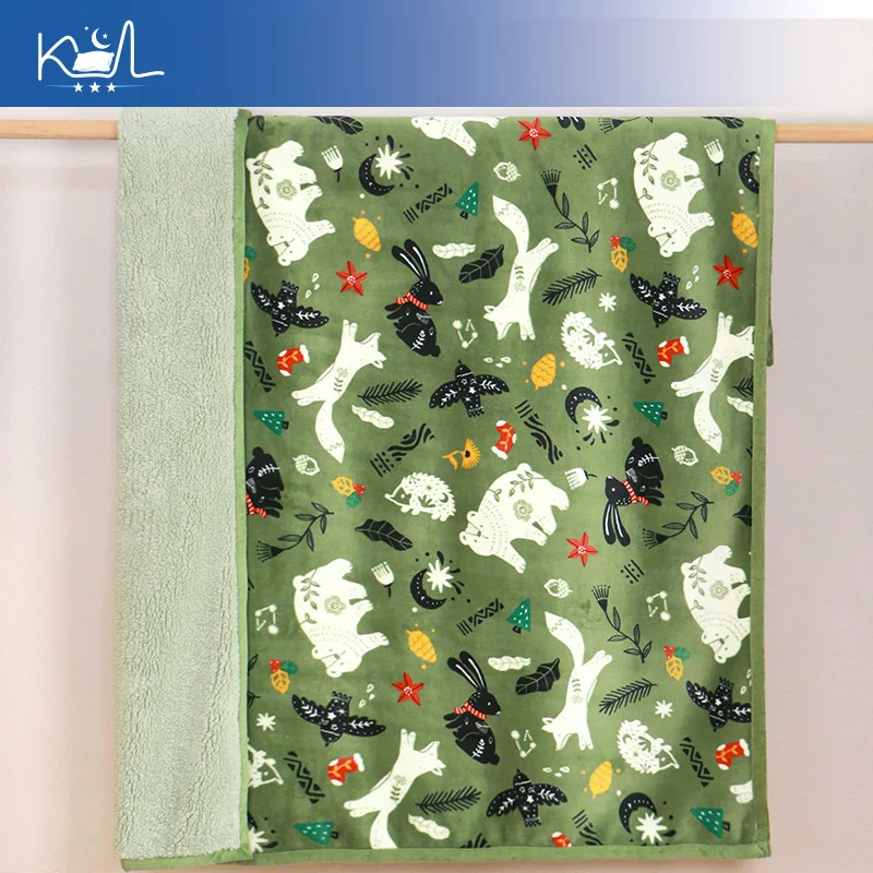 

Плед из фланели с рождественским принтом в американском стиле, толстое теплое уютное покрывало для дивана в гостиную, мягкое плюшевое одеяло для сна