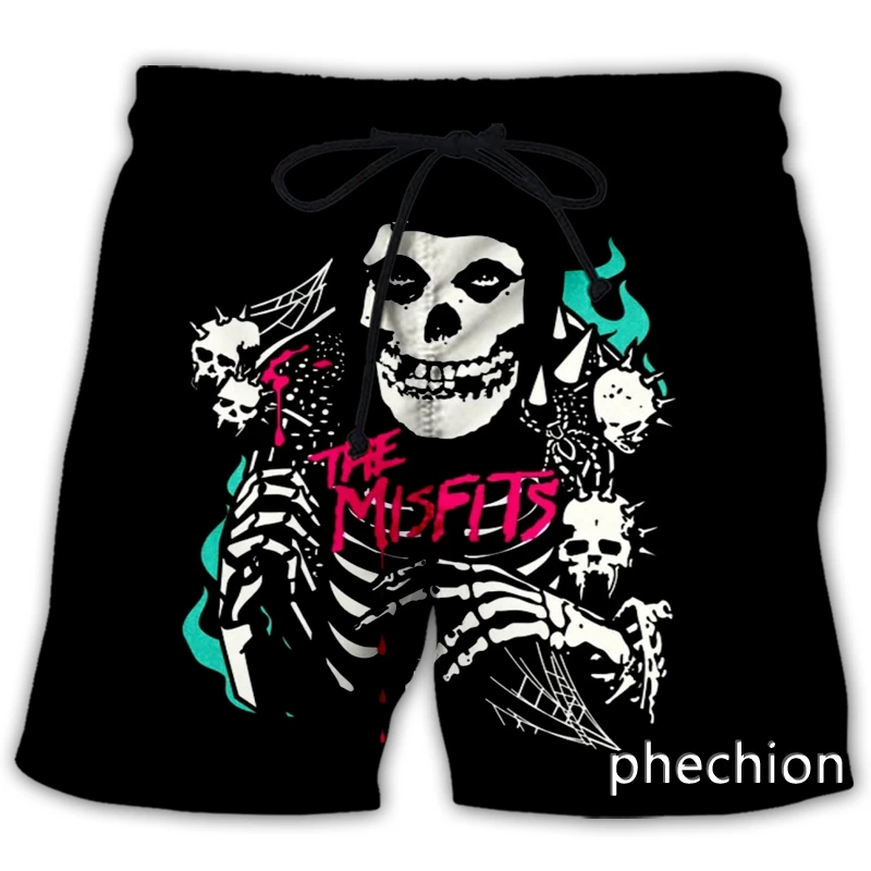 phechion New Fashion Men/Women Misfits 3D Print Casual Shorts Novelty Streetwear Men Loose Sporting Shorts L186